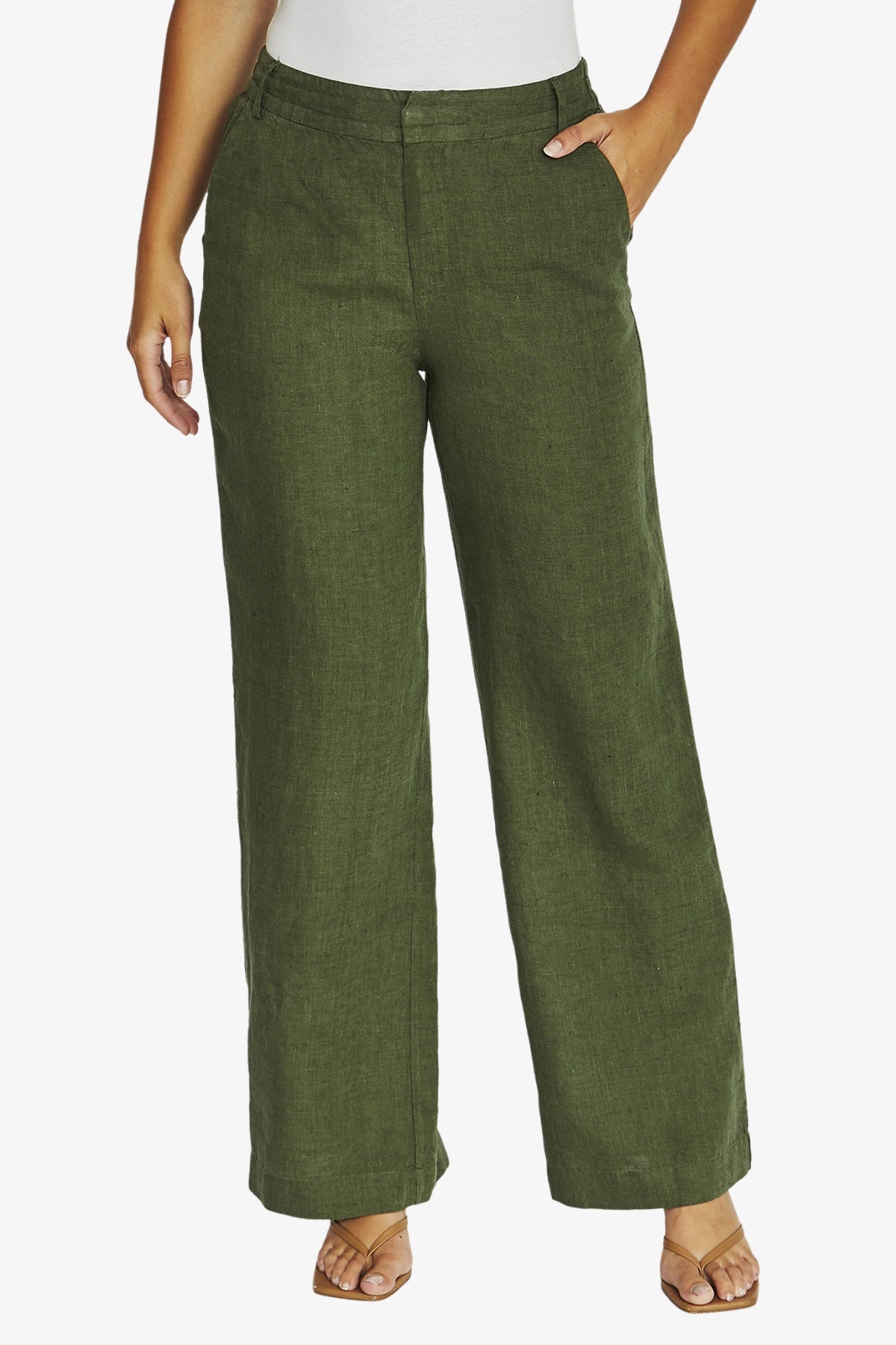 Jump Stitch Waist Pant - Evergreen