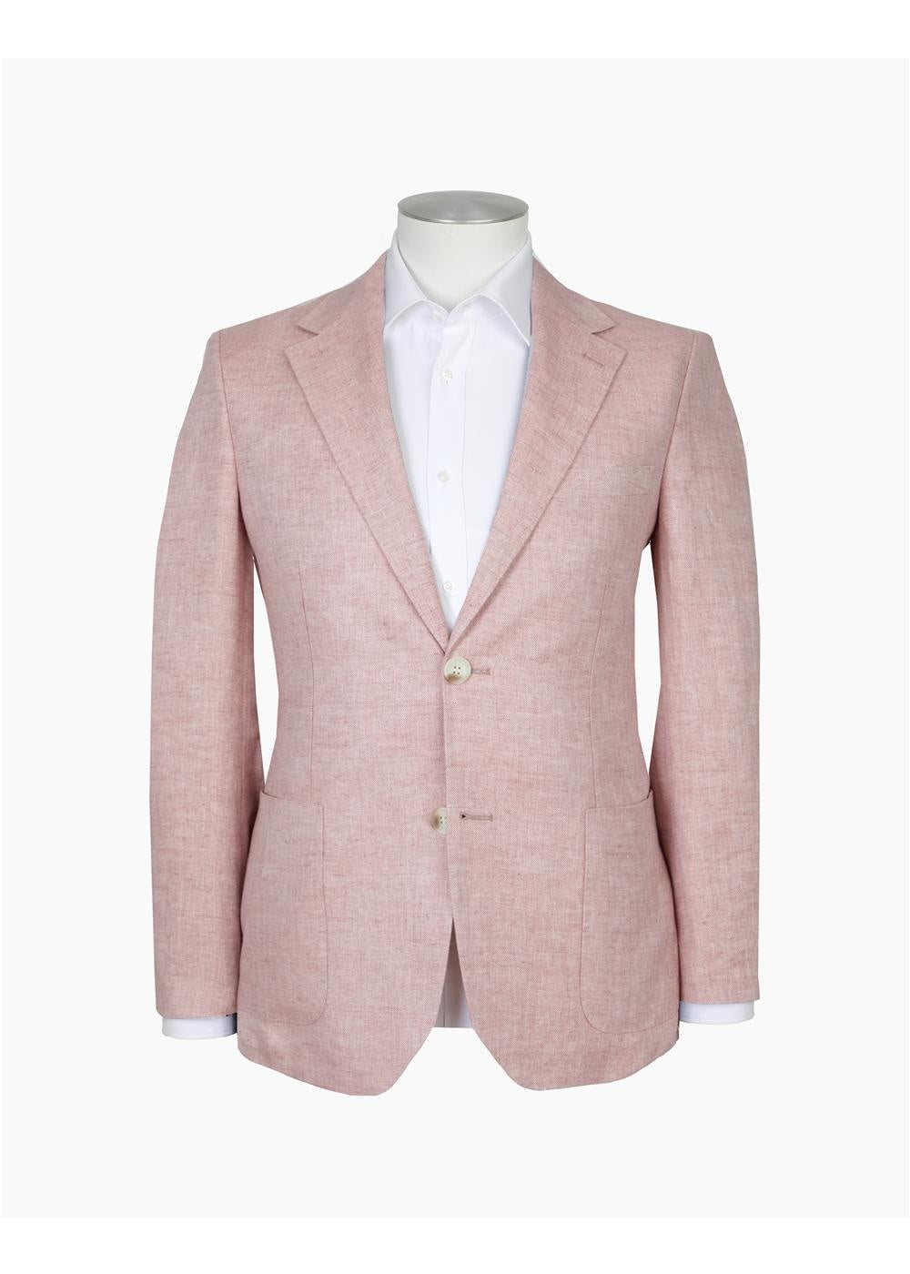 Rembrandt Malta Powder Pink Herringbone Blazer