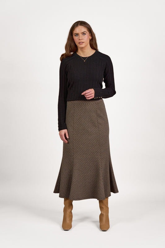 Vassalli Brentwood Mid Length Fluted Skirt