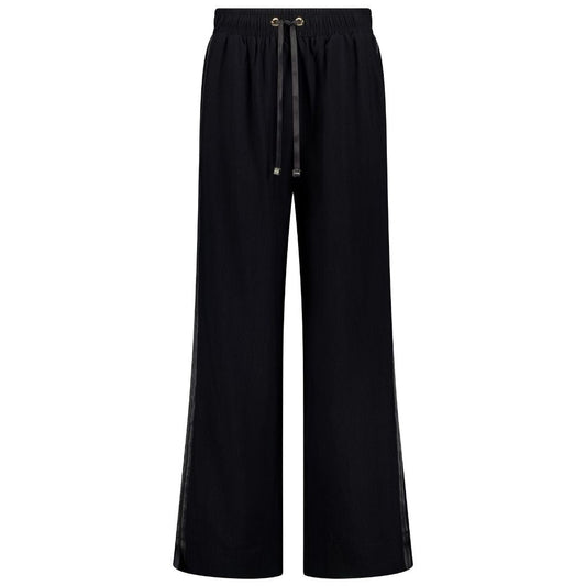 Moke Indiana Wide Leg Track Pants - Black