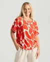 Blackstone Lydia Frill Top - Salsa Cobblestone