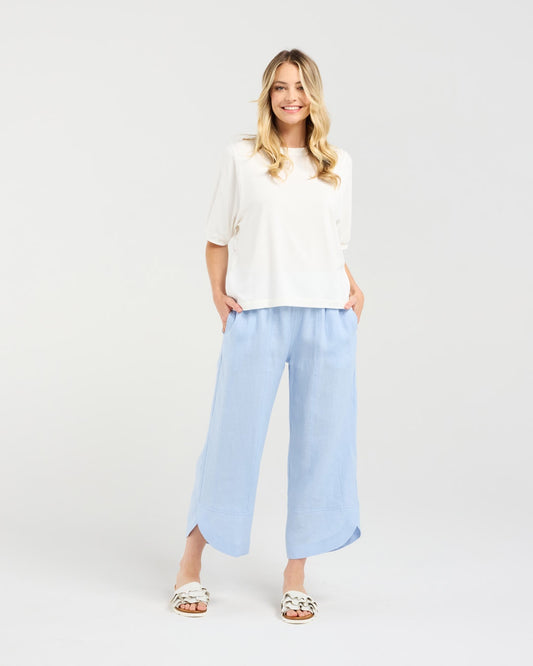 Blackstone Verona Spliced Short Sleeve Tee-White