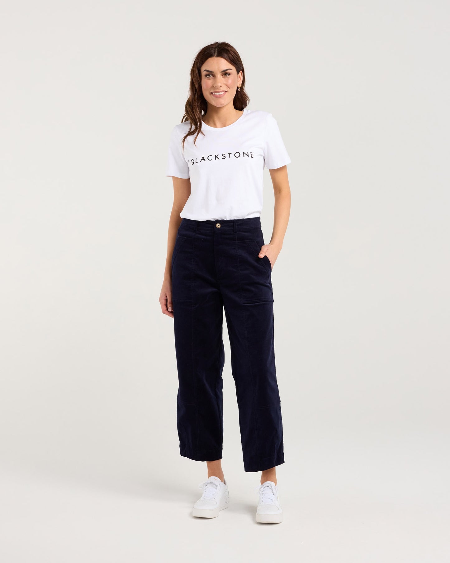 Blackstone Roxi Baby Cord Barrell Leg Pant - Ink Blue