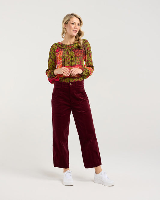 Blackstone Roxi Baby Cord Barrell Leg Pant - Port Royale