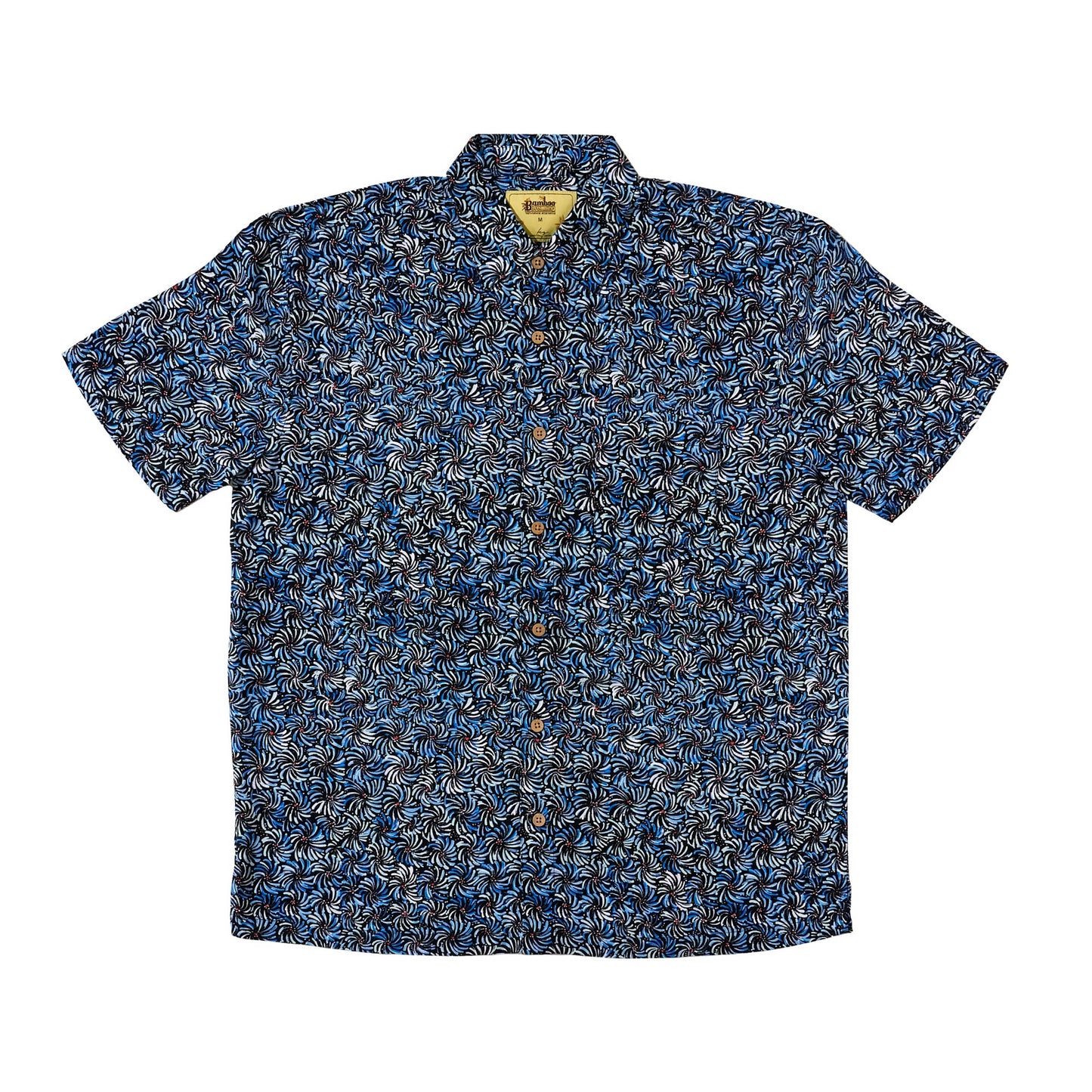 Kingston Grange Bush Banana Blue Bamboo Short Sleeve Shirt