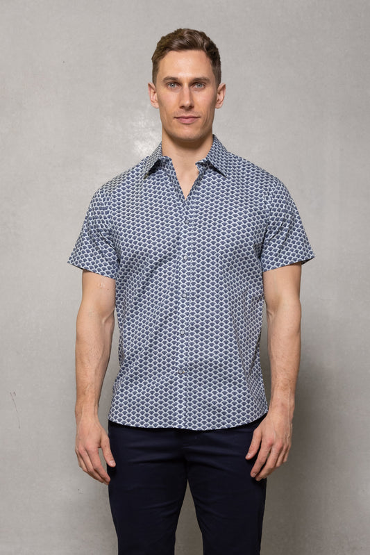 Cutler Brody Short Sleeve Shirt Seascape