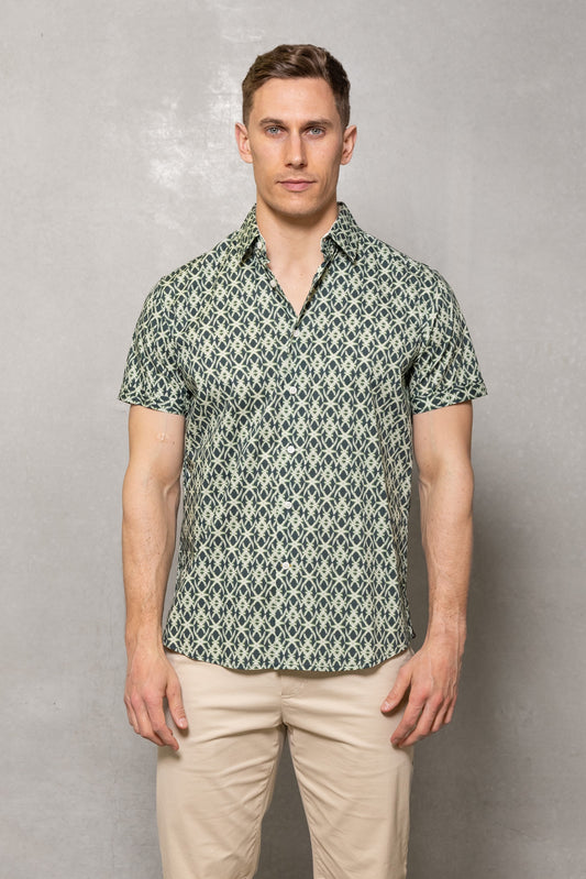 Cutler Brody Short Sleeve Shirt Antique Green