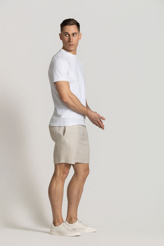 Cutler Matthew Linen Shorts - Oatmeal