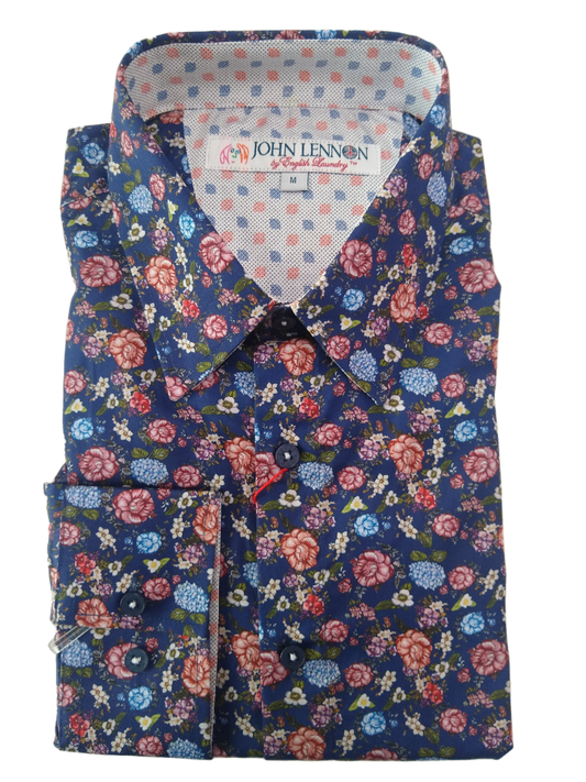 John Lennon Colourful Floral Long Sleeve Shirt