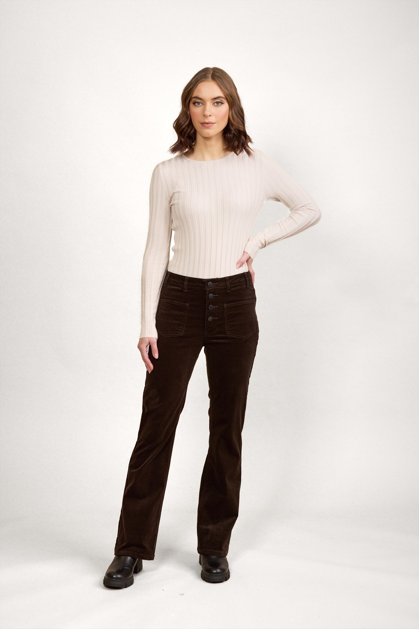 Knewe Potter Cord Pant - Soot