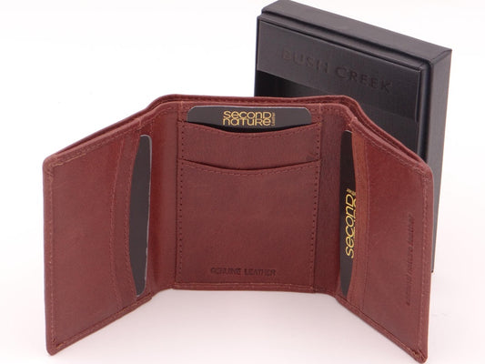 Second Nature Mens NV44 Leather Trifold Wallet