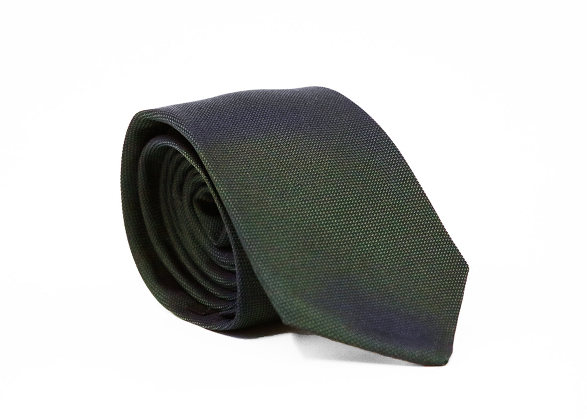 Dark green textured men's necktie, ideal for formal wear and business attire