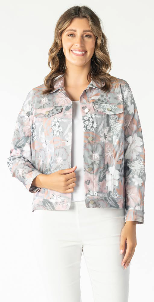 Renoma Printed Jacket Sage