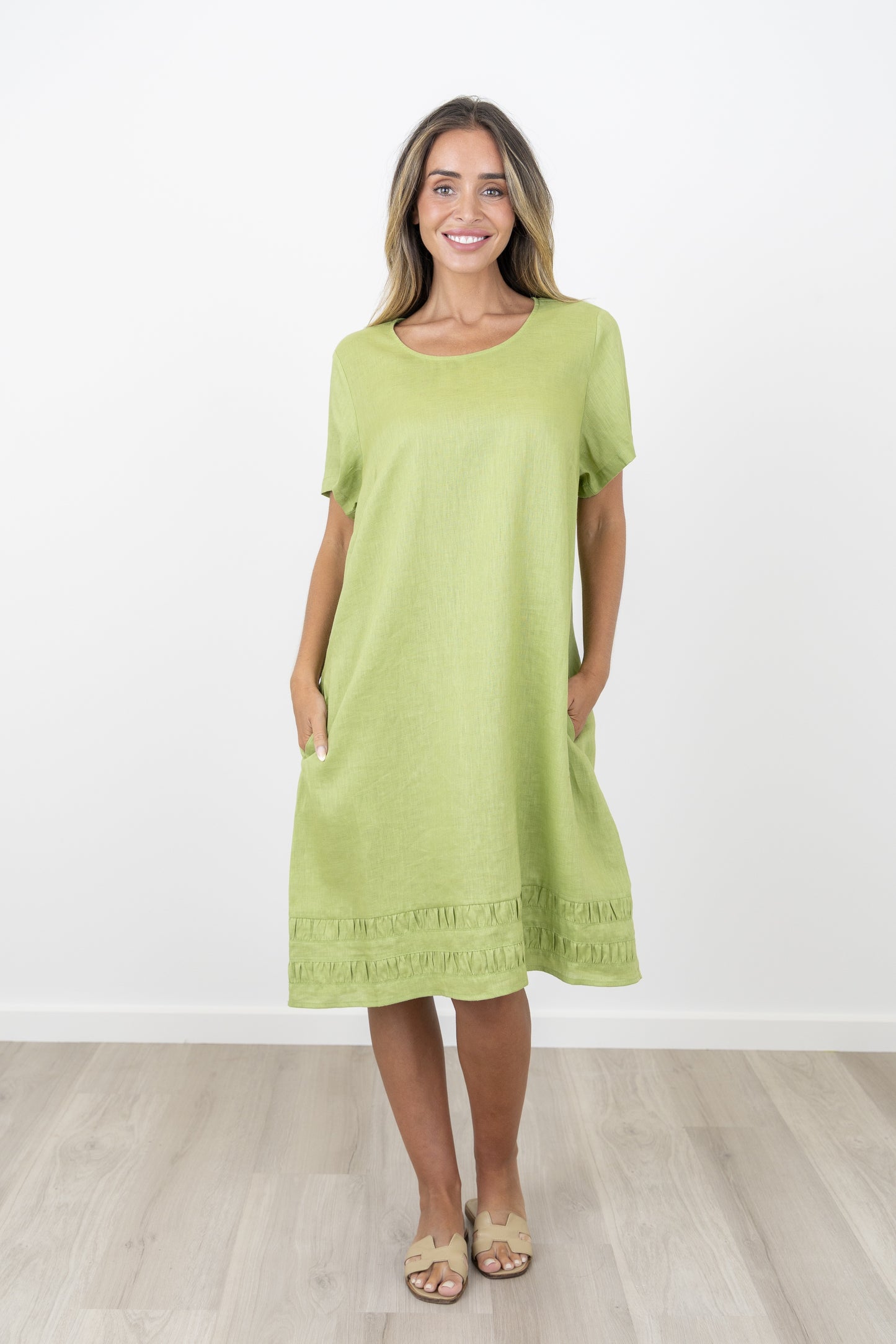 Maglia Lux Encore Trim Dress - Pistachio