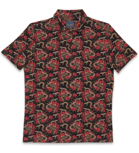 Guide London Statement Rose & Snake SS Polo