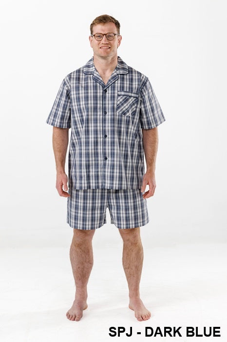 Lichfield Summer Weight Shorty Cotton Pyjamas
