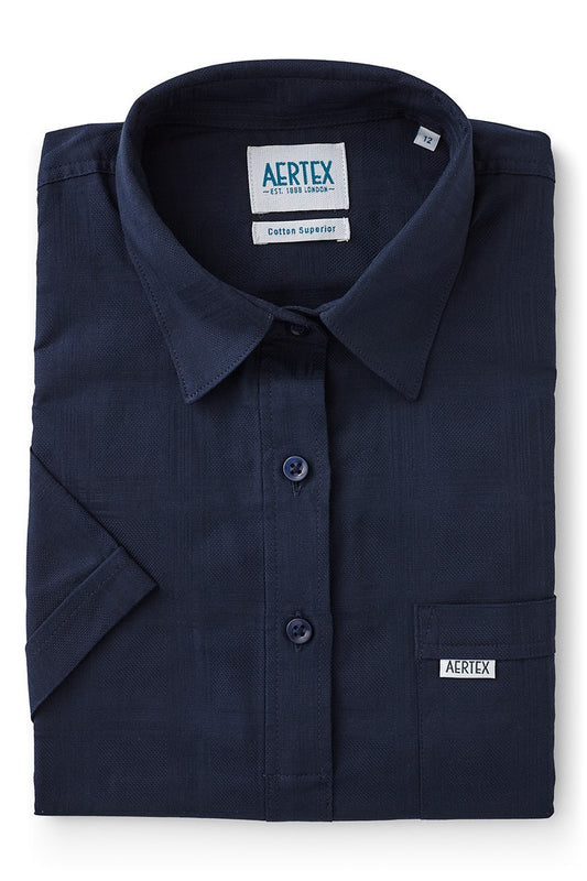 Aertex Women's Navy Short Sleeve Shirt