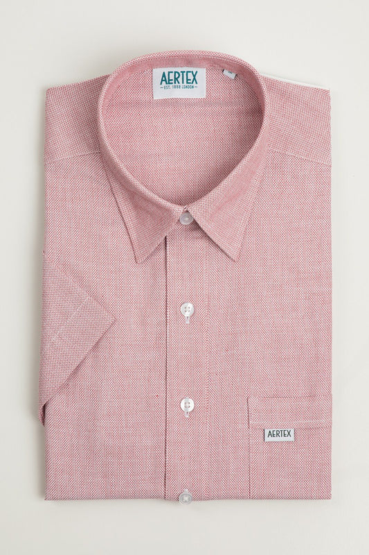 Aertex Women's Plain Light Red Short Sleeve Shirt
