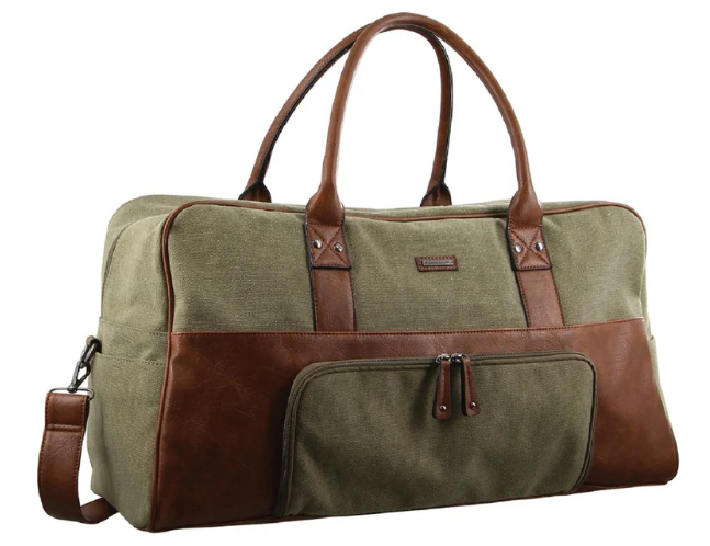 Pierre Cardin Canvas Unisex Overnight Duffle Bag