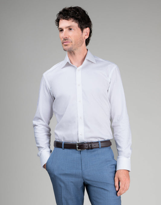 Rembrandt London White Paisley Long Sleeve Shirt