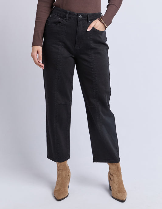 Foxwood Ambrose Barrel Jean - Black