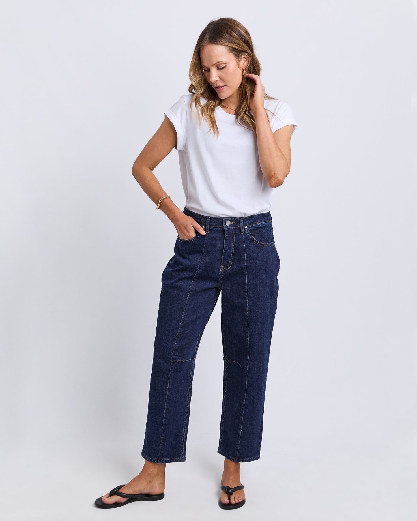 Foxwood Ambrose Barrel Jean - Indigo Denim