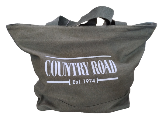 Country Road Heritage Cotton Shopper Bag- Hunter Green