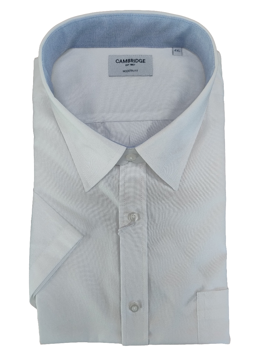 Cambridge Barwon White Short Sleeve Shirt