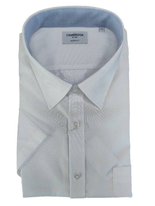 Cambridge Barwon White Short Sleeve Shirt