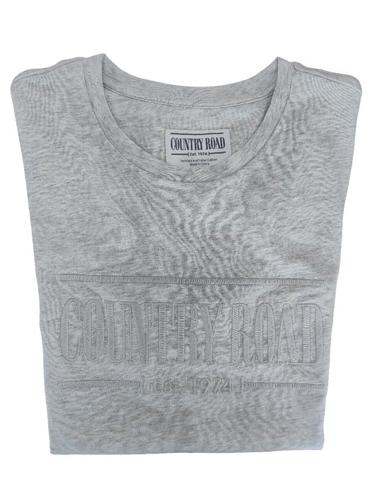 Country Road Heritage Womens T-Shirt Light Grey Marle