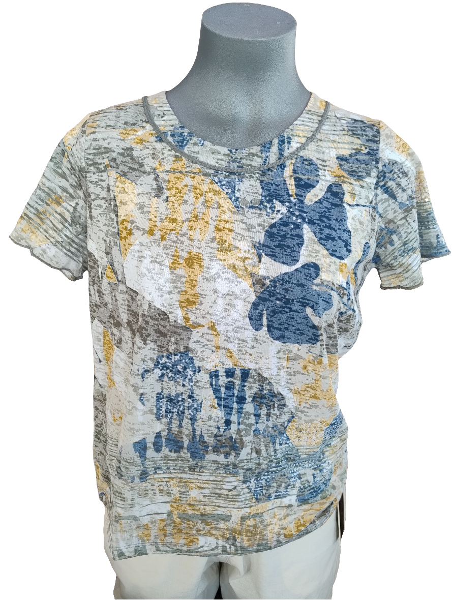 Bagoraz Blue Ochre Short Sleeve Top