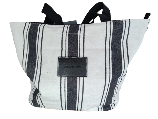 Country Road Harry Stripe Shopper Bag - Black Stripe