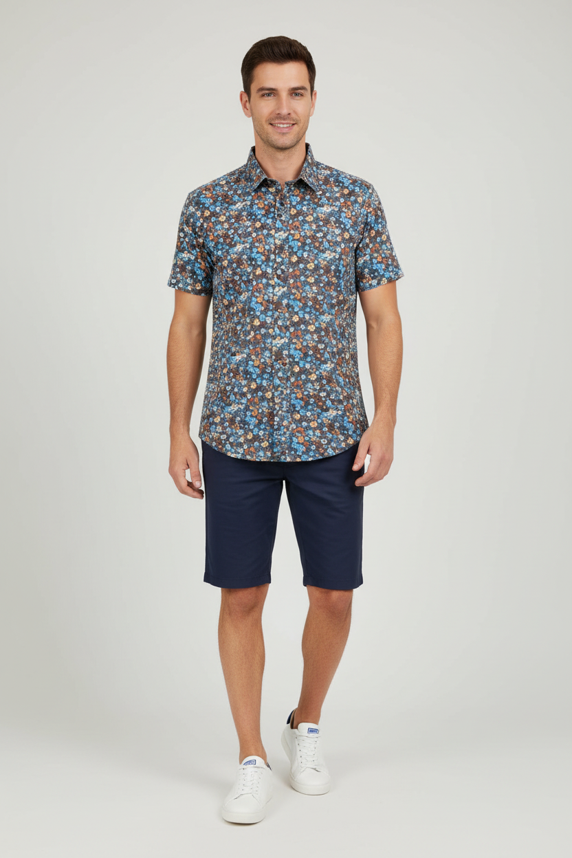 Astin Smith Small Floral Short Sleeve Shirt