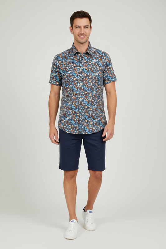 Astin Smith Small Floral Short Sleeve Shirt