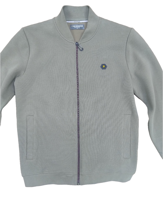 No Excess Timeless Basics Bomber Jacket - Dark Moss