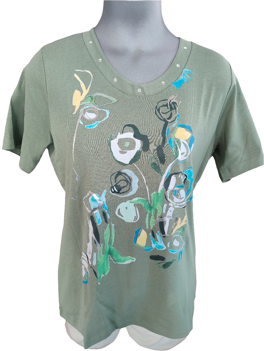 Bagoraz Kaki Short Sleeve Top