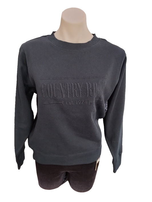 Country Road Heritage Womens Sweatshirt-Black