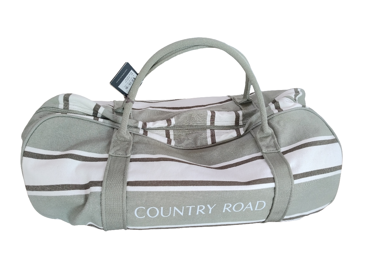 Country Road Harry Stripe Tote Bag Pistachio