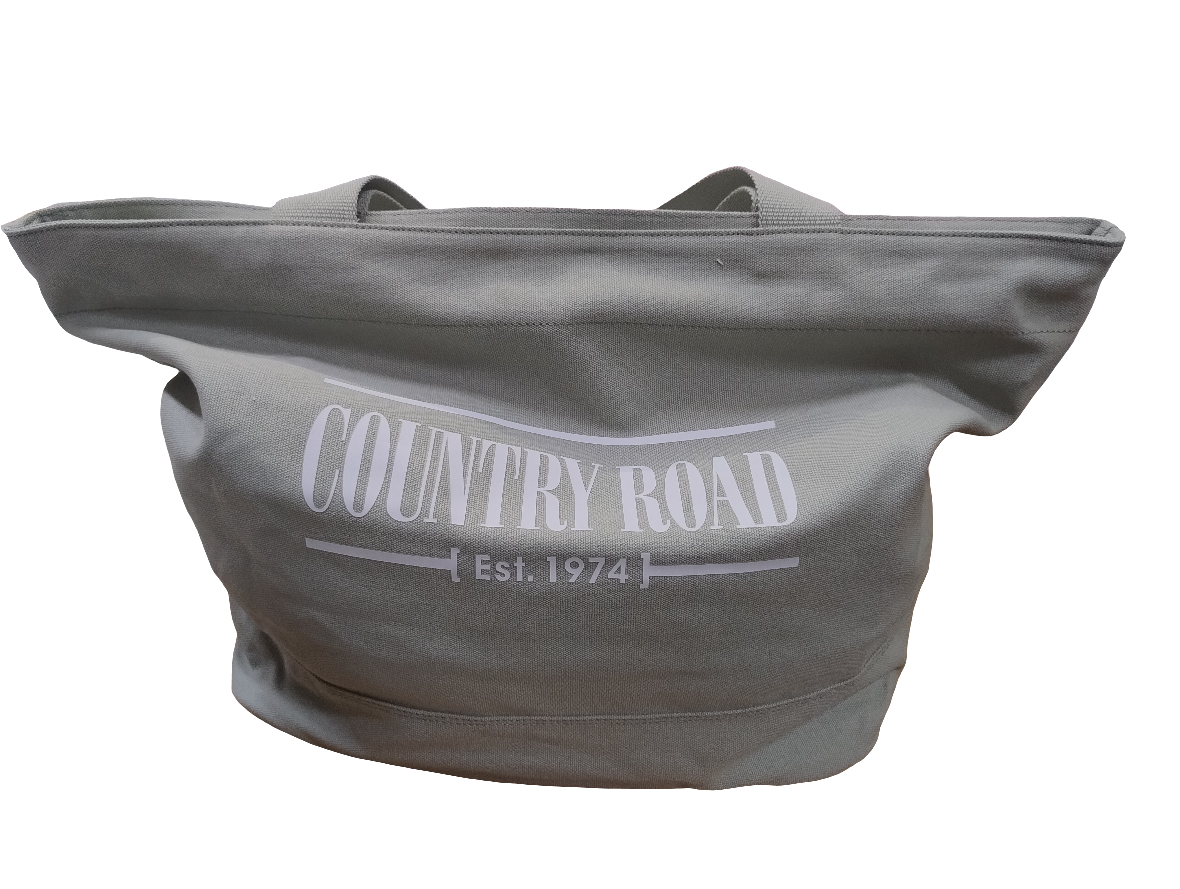 Country Road Heritage Cotton Shopper Bag - Dark Pistachio