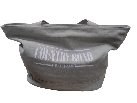 Country Road Heritage Cotton Shopper Bag - Dark Pistachio