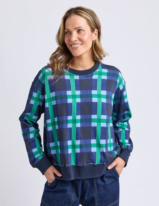Elm Bari Crew - Blue Check