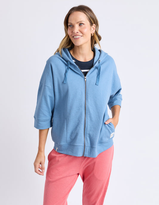 Elm Beachy Zip Hoodie-Blue Shadow