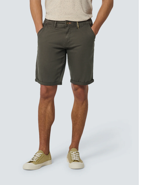 No Excess Garment Dyed Twill Stretch Chino Shorts Motorblack