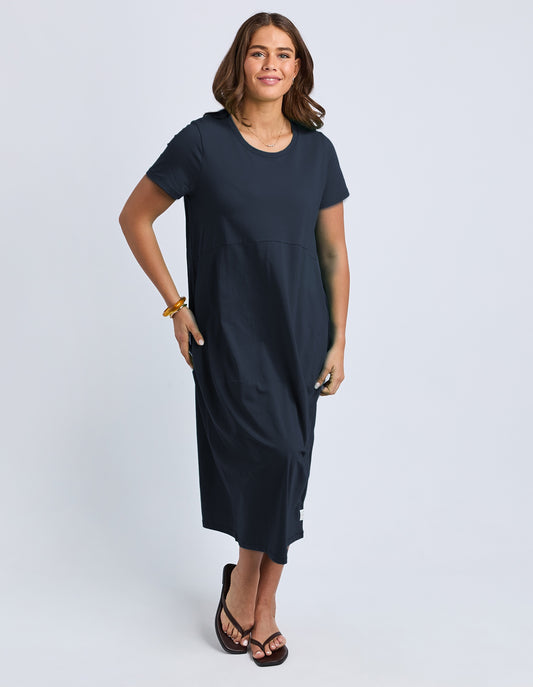 Elm Diana Short Sleeve Dress - Navy