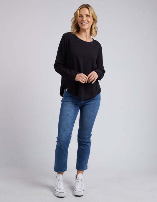 Elm Everyday Long Sleeve Tee-Black