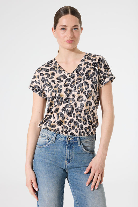 Garcia Leopard Print Women's T-Shirt