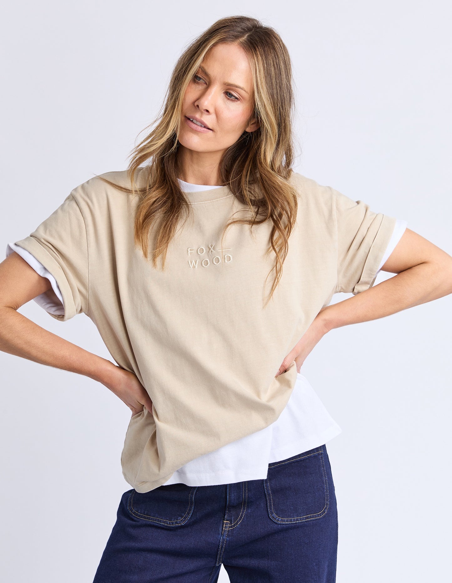 Foxwood Huntleigh Oversized Tee - Oat