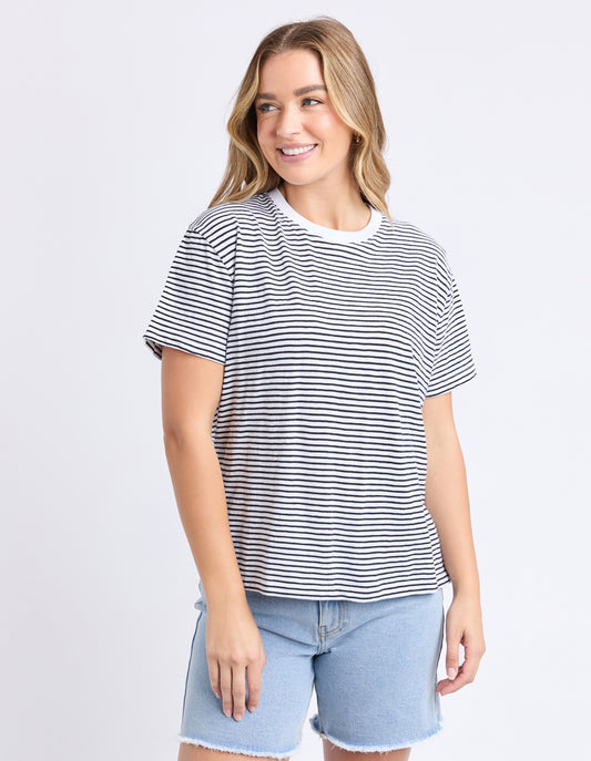 Foxwood Hutch Stripe Tee - Black & White