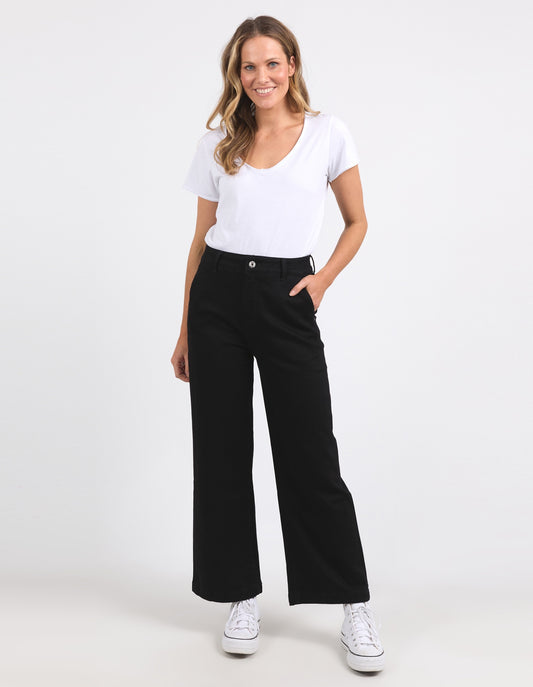 Elm Izzy Wide Leg Jean - Black