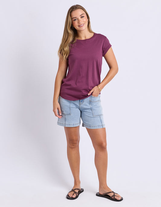 Foxwood Manly Tee - Plum